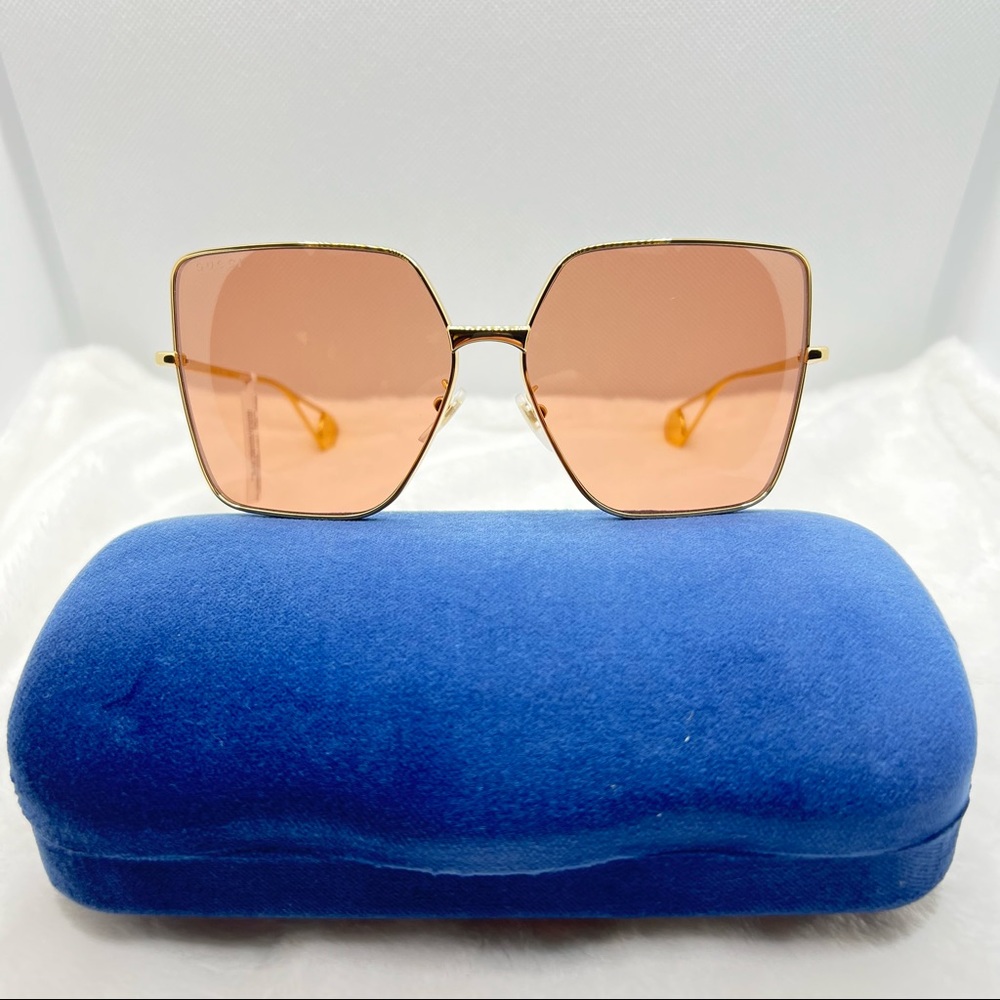 Gucci Sunglasses New Authentic Square Pink Sunglasses